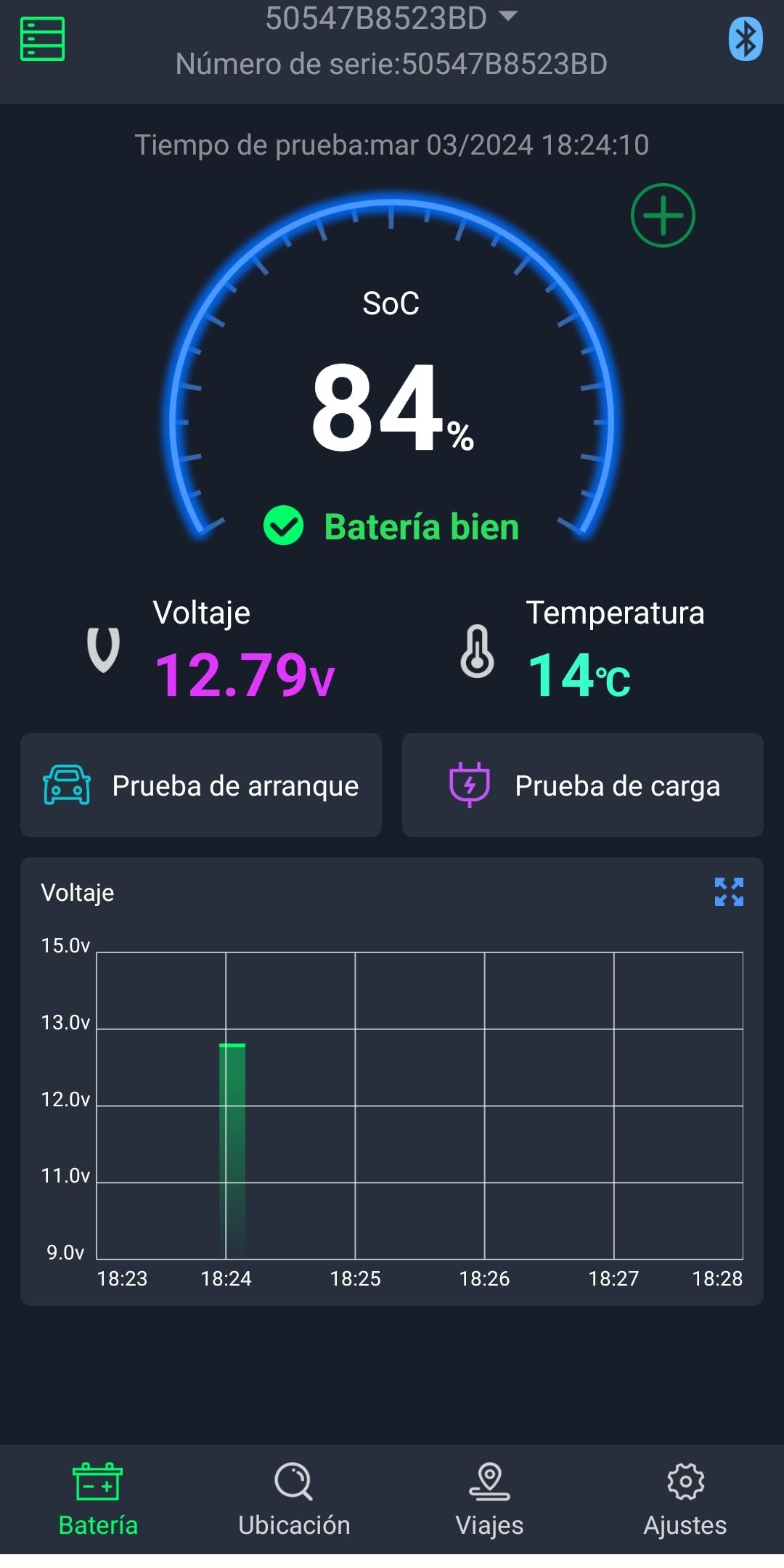 En 24 hs ha perdido 16% sin carga. En 24 hs ha perdido 16% sin carga.
