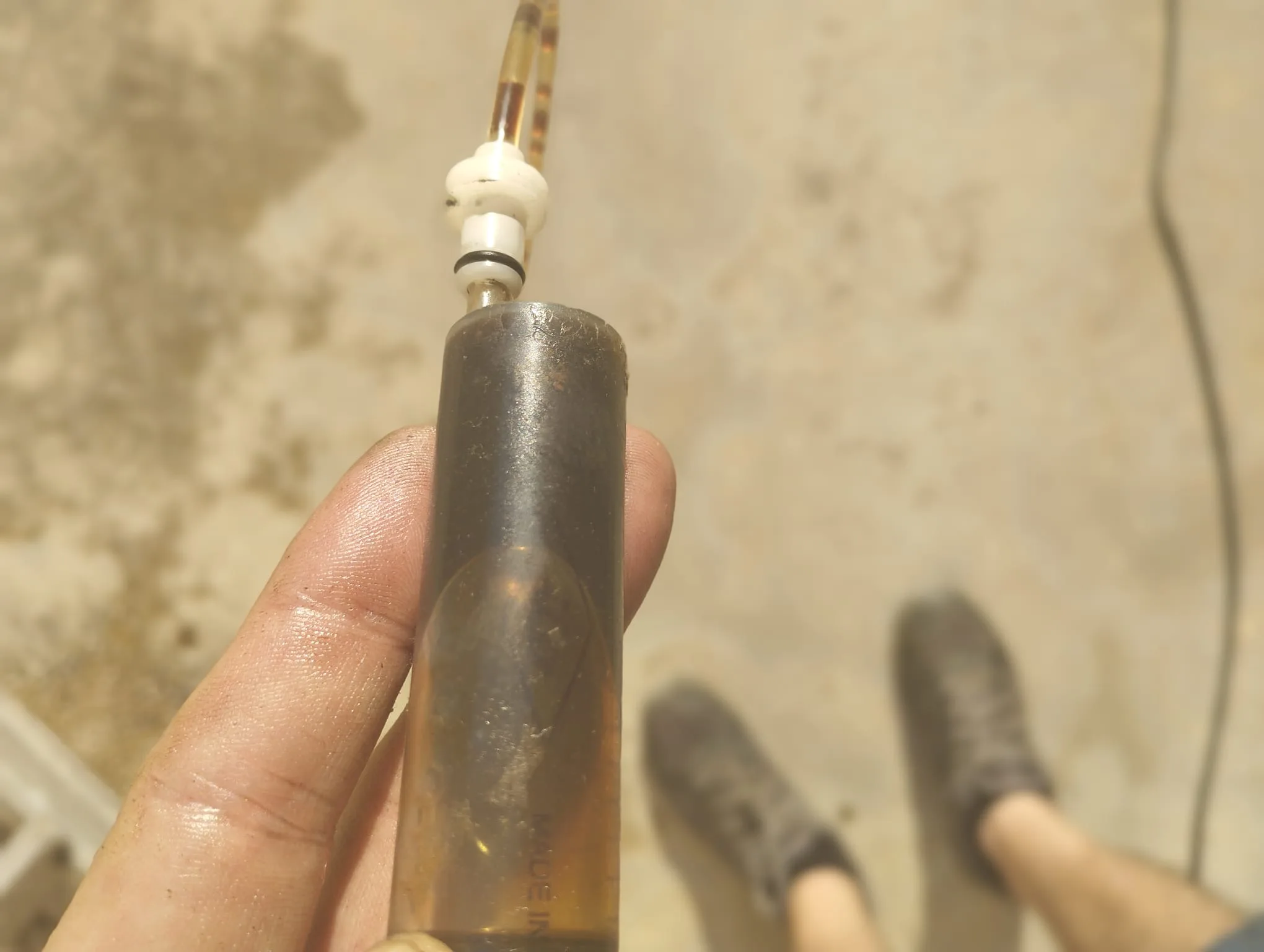 Tras una vuelta, hemos sacado unos 15 cc que estaba por encima del máximo