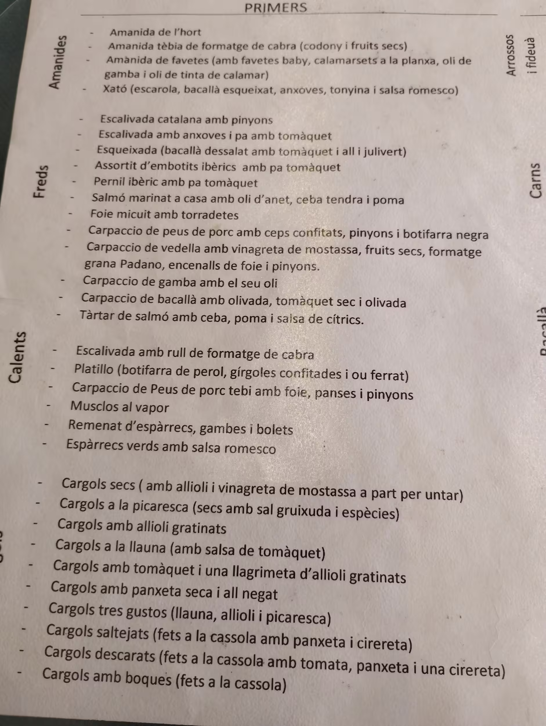 Carta de Primeros Carta de Primeros